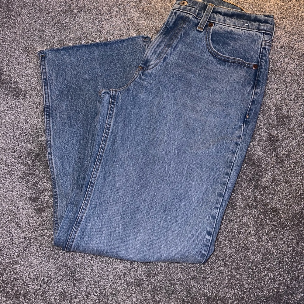 Abercrombie & Fitch Light Blue Low-Rise Baggy Jeans